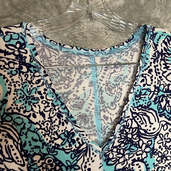 Lilly Pulitzer Women Pima Cotton Peru Juliet Hippy Hippy Tropical Preppy Dress S - Picture 5 of 12